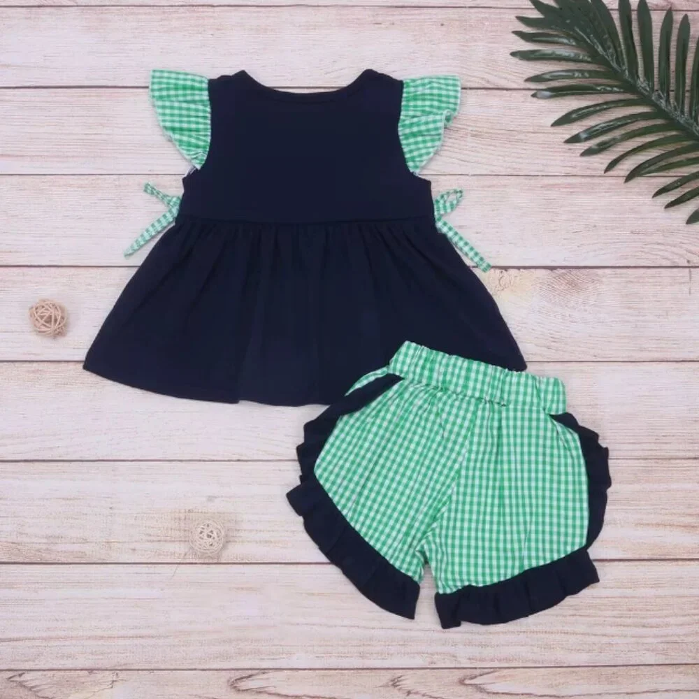 Boutique Duck Hunting Puppy Dog Labrador Tunic & Shorts Girls Outfit Set
